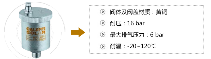 太陽能自動排氣閥特征參數(shù)